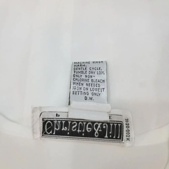 NEW Vintage Christie & Jill Petites Embroidered Gold Pearl Button Down Blouse - Picture 8 of 9